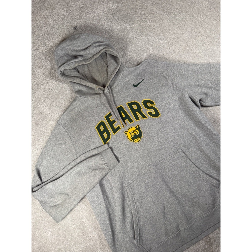 Nike Baylor Bears Vtg hoodie men's XL heather gray kangaroo pocket Fleece *read